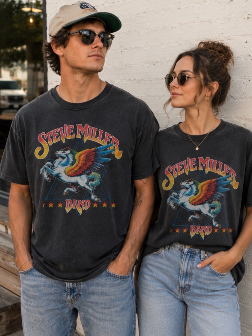 Steve Miller Band Pegasus Graphic T-Shirt Size Large Unisex